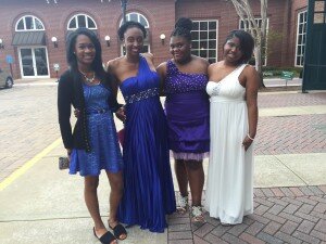 The four students that attended, dressed for the FCCLA Gala (left to right: Sydney Jones, Arlexis Orso, Mikayla Hickson, KeAhnna Johnson)
